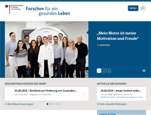 Tablet Screenshot of gesundheitsforschung-bmbf.de